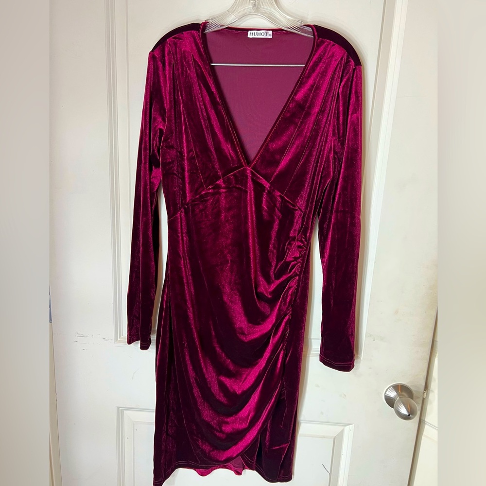 Velvet / suede dress XL